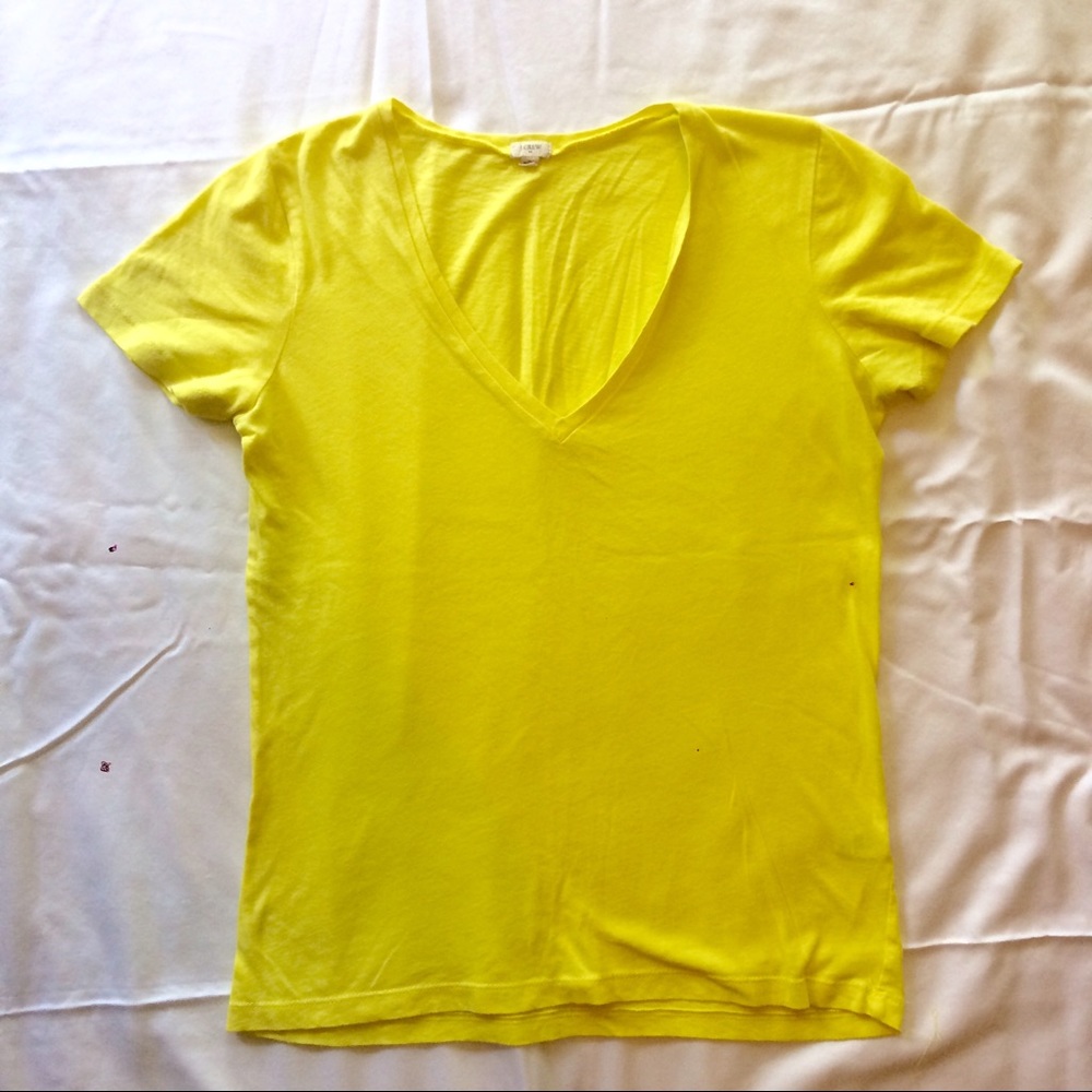 MOVING SALE J Crew Perfect T size S, bright yellow
