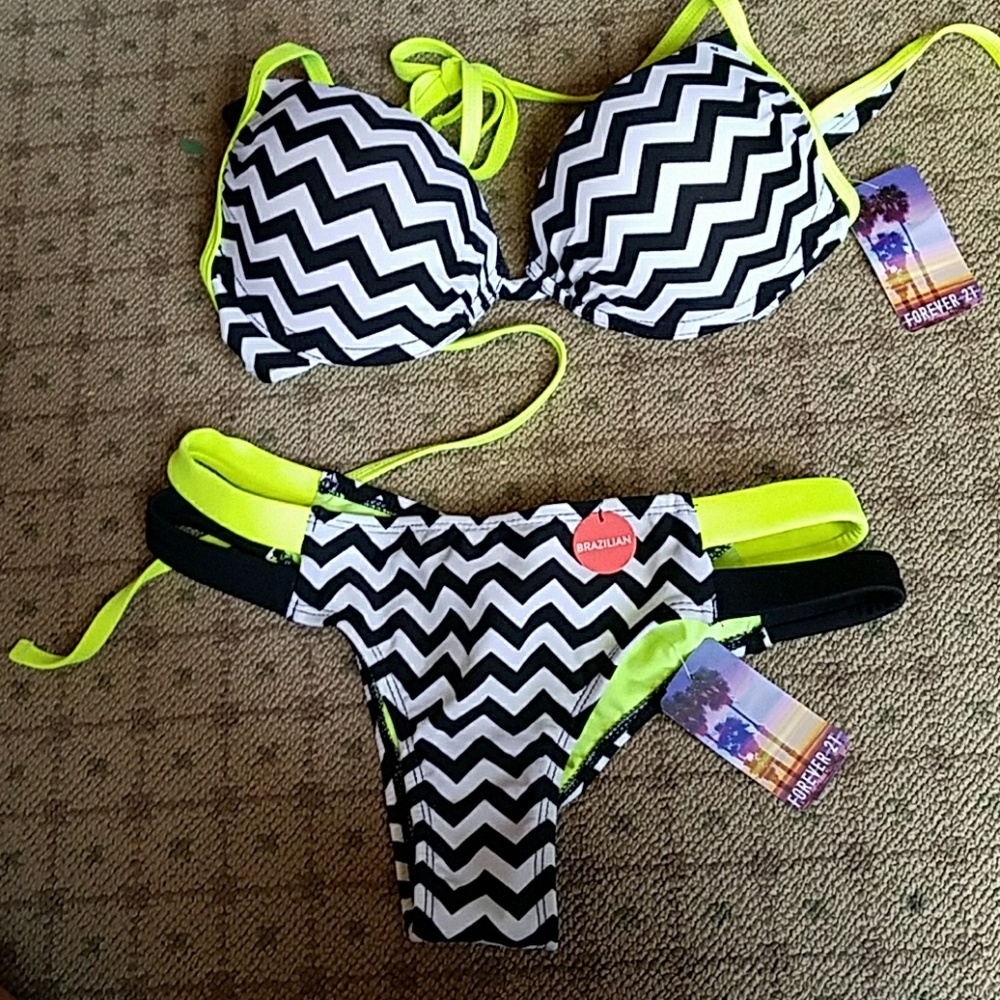 Black and white bikini
