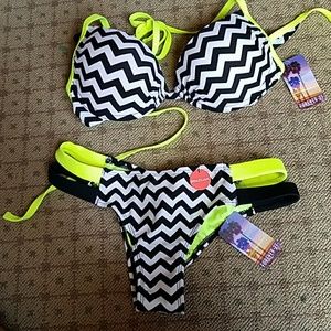 Black and white bikini
