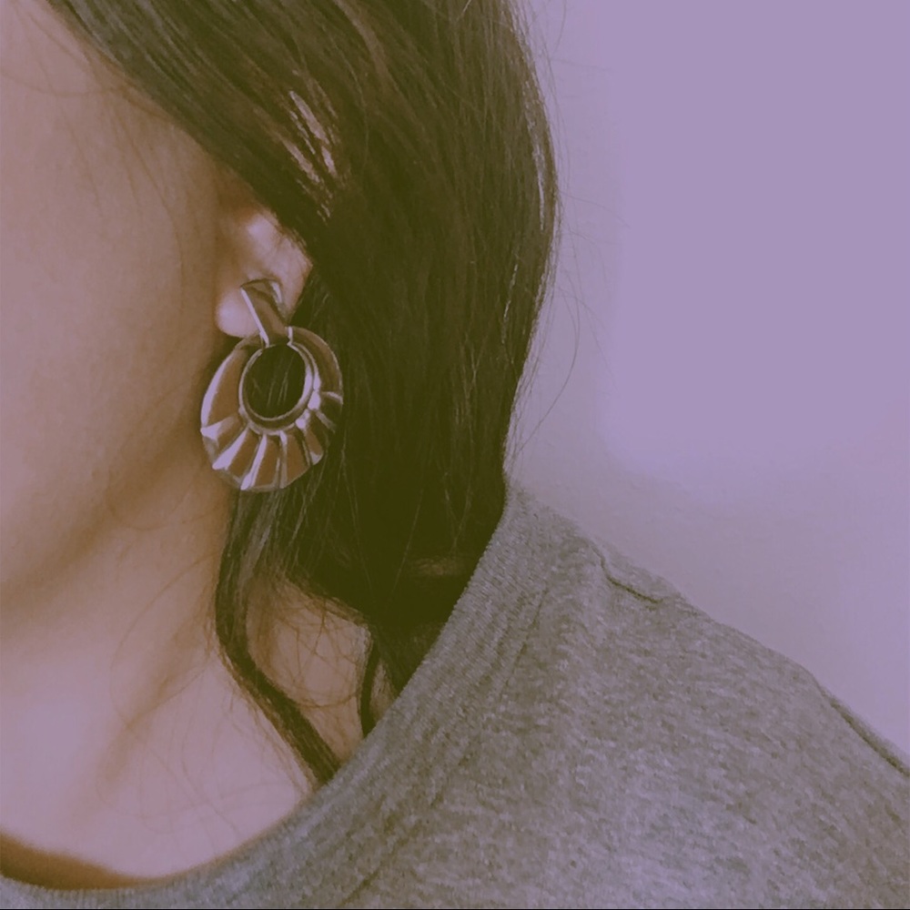 Vintage Silver Hoop Earrings