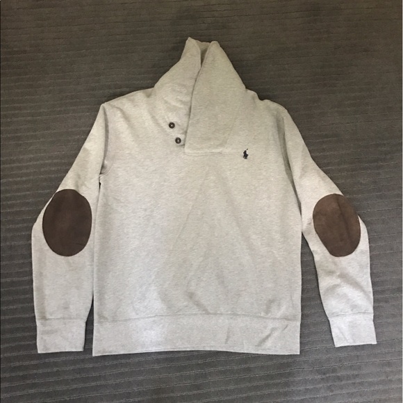 Polo Ralph Lauren Other - POLO BY RALPH LAUREN GRAY PULLOVER W/ ELBOW DETAIL