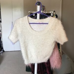 American Apparel fuzzy cropped sweater