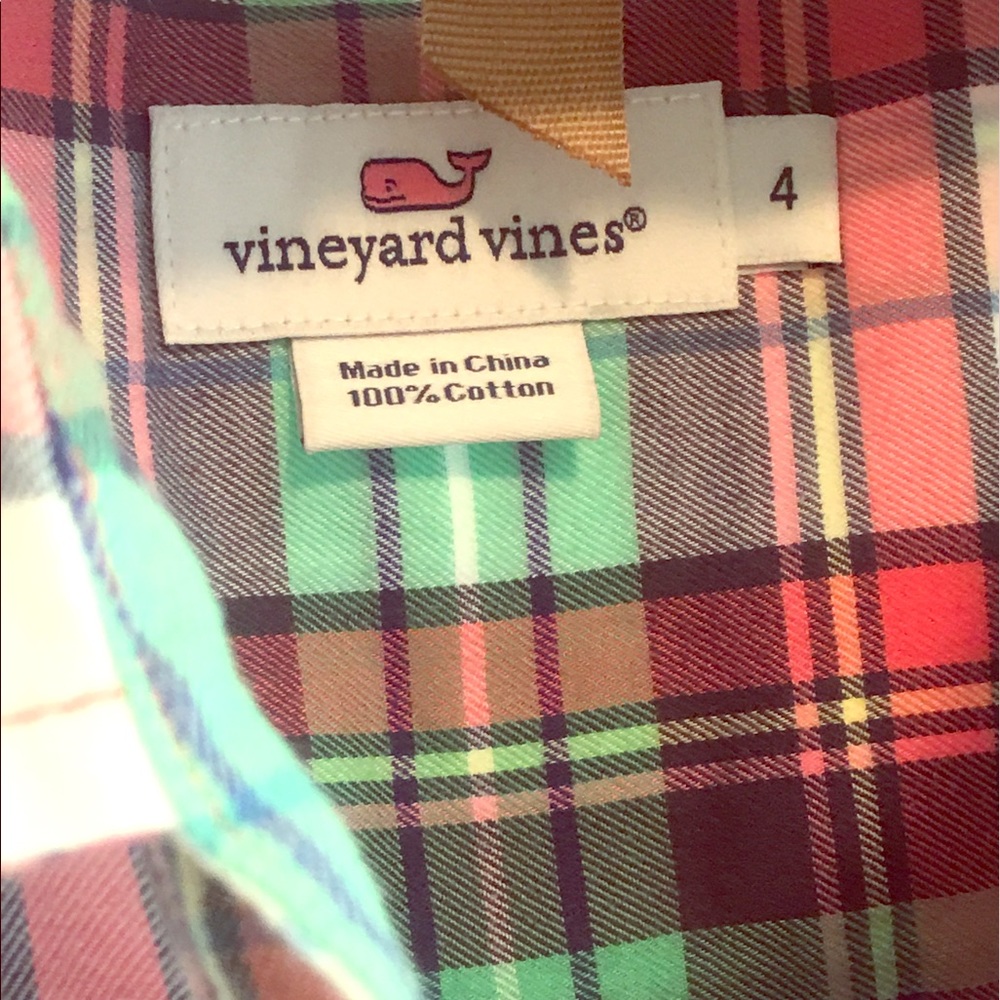 Plaid summer-weight vineyard vine button up