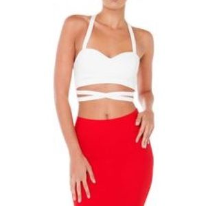 Strappy White crop top