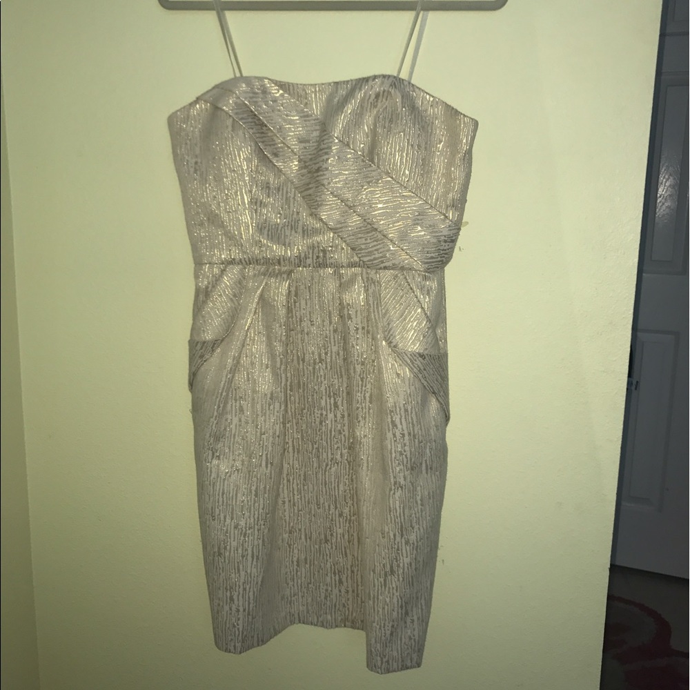 Max & Cleo Formal Champagne/Cream Cocktail Dress