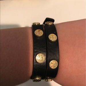 leather Tory burch wrap bracelet