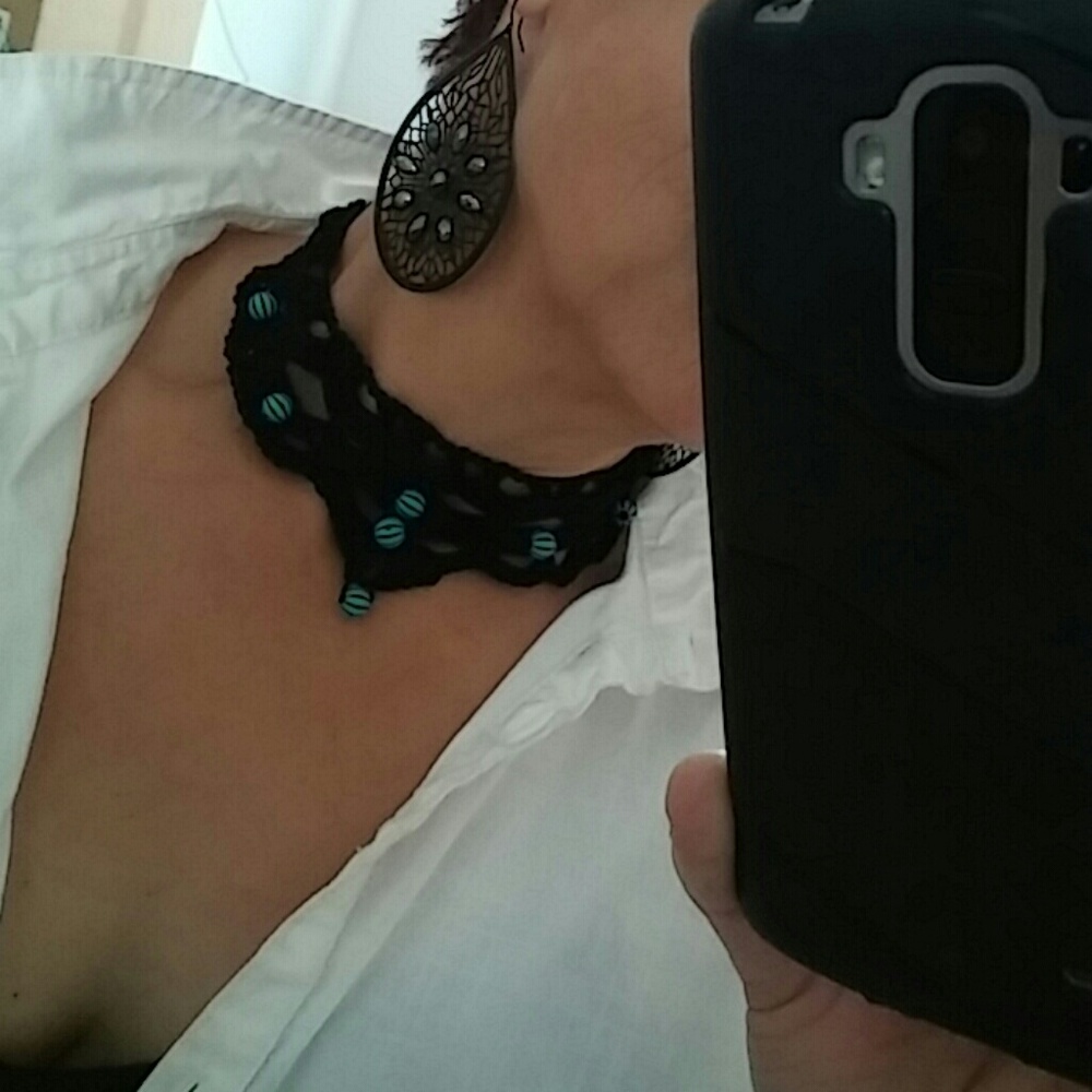 Boho Choker w/Turquoise colored beads