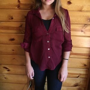 Sheer long sleeve blouse