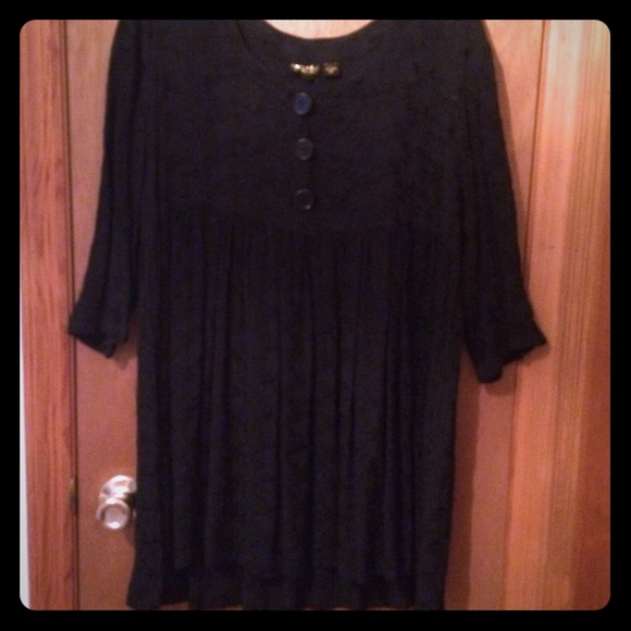 Black moo moo dress vintage - Picture 1 of 4