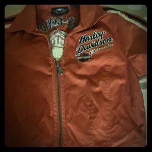 Harley Davidson zip up shirt