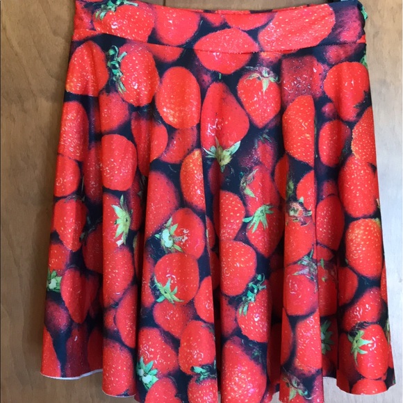 Dresses & Skirts - Strawberry Skirt Rayon Opaque Swingy Teen Junior