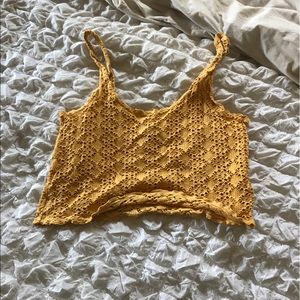 Free People Yellow Crop Top