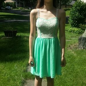 Pretty Lace and Chiffon Summer Dress