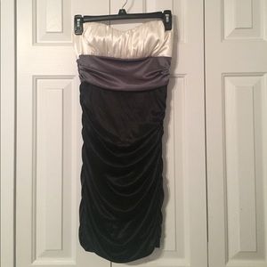Color Block Strapless Dress