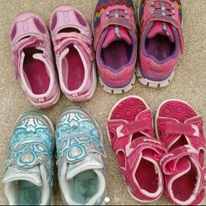 Bundle of 4 pair of girl shoes size 8