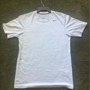 Men's Dri-Fit Cotton Crew Neck T-Shirt WHITE