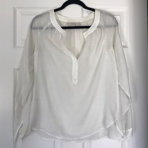 LOFT white blouse XS