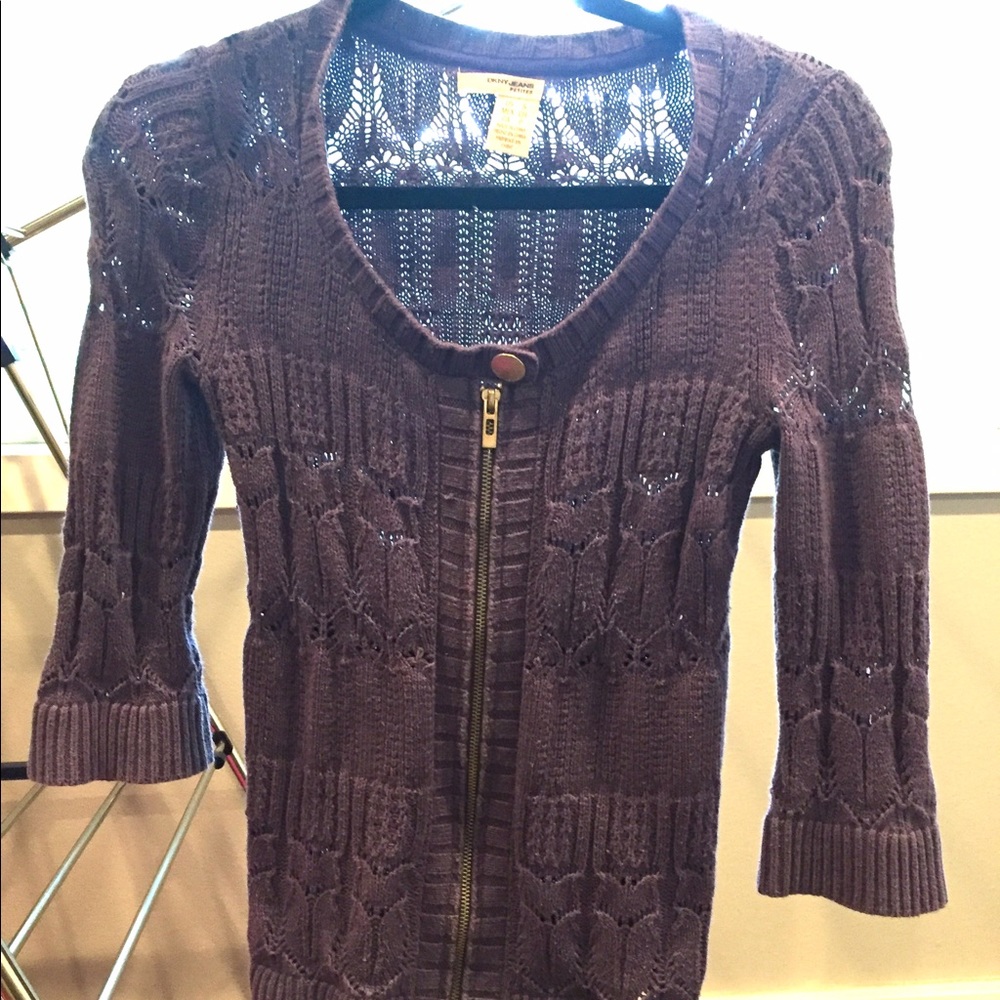 Lavender zip up sweater