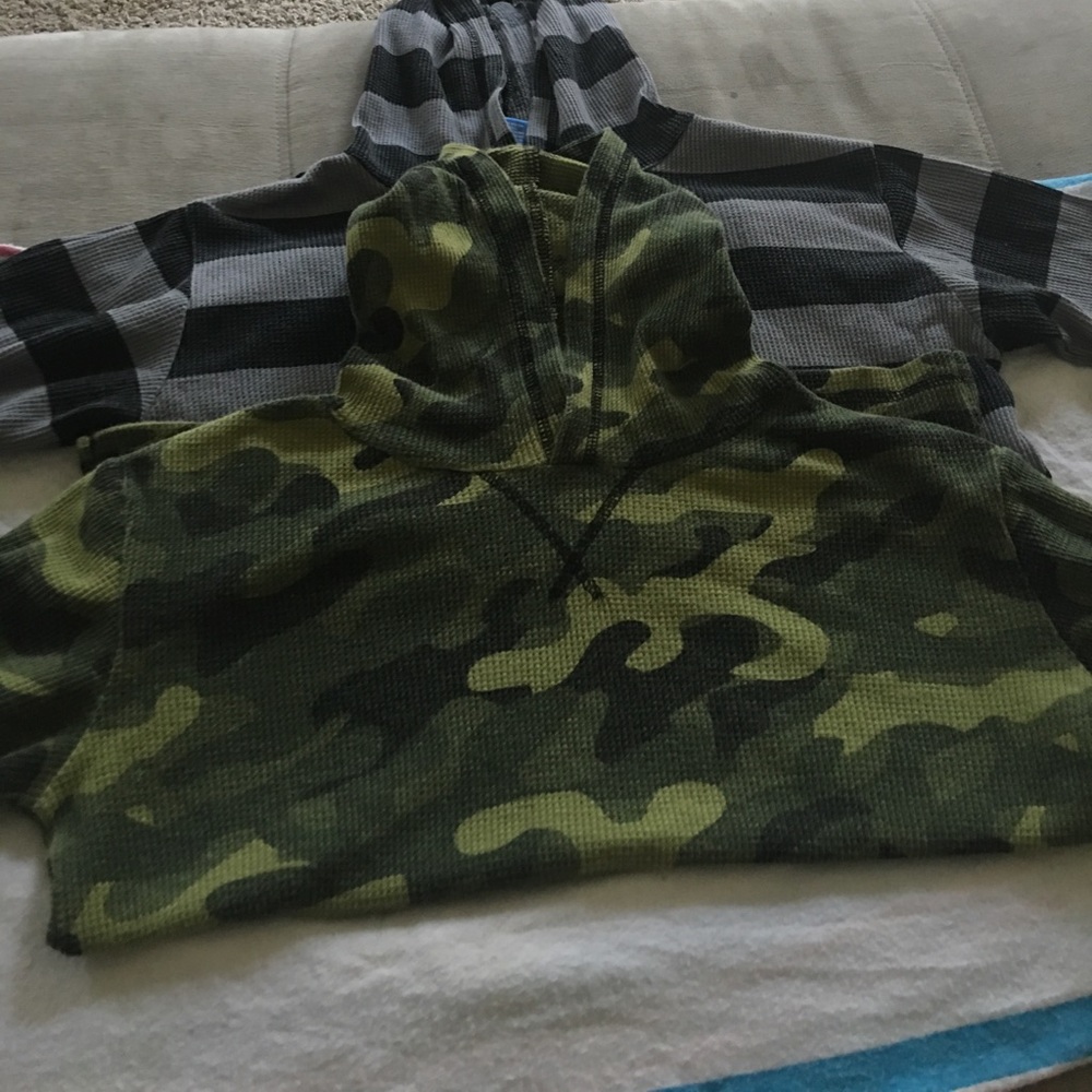 Lot of 2 long sleeve tee thermal shirts size 7