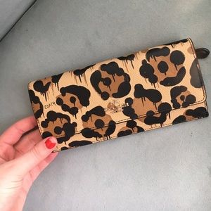 Cheetah print coach wallet
