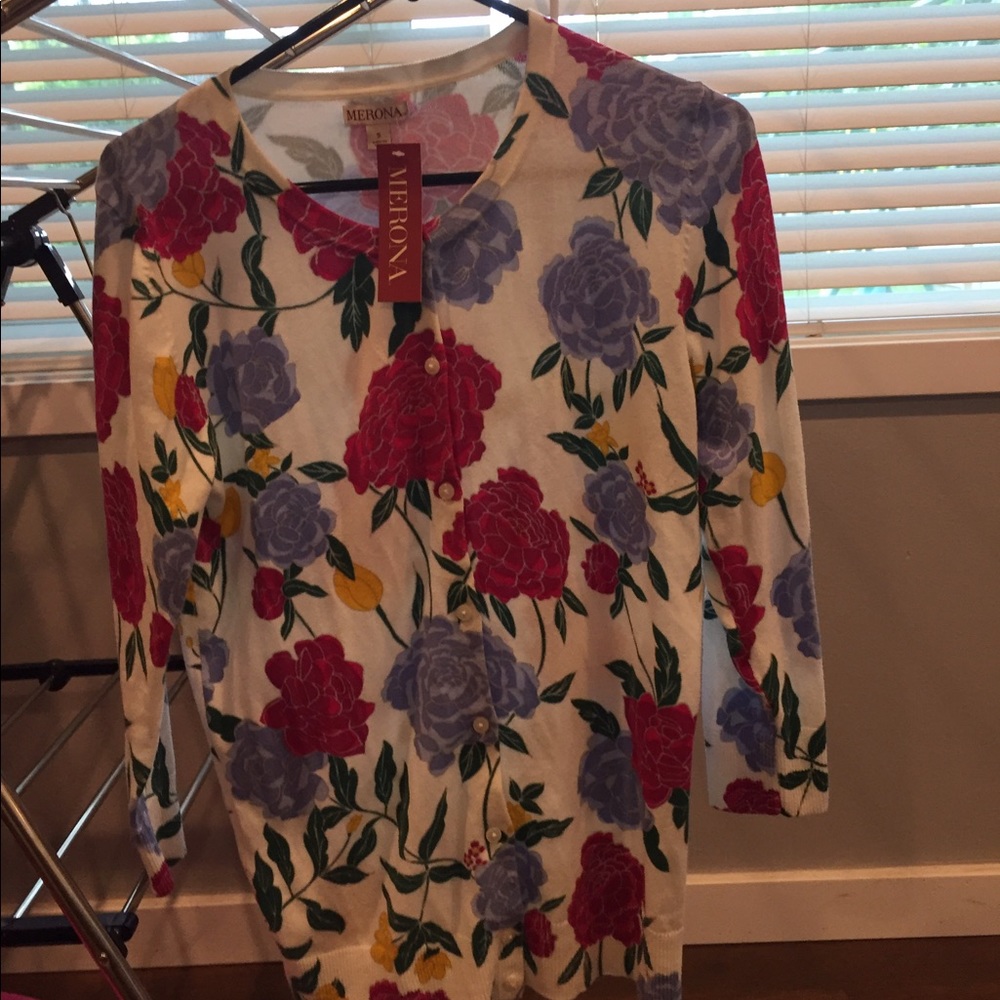 NWT Floral cardigan