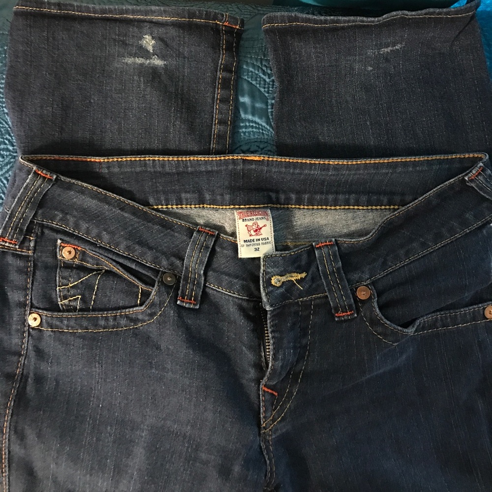 Used True Religion jeans size 32 with flaps.