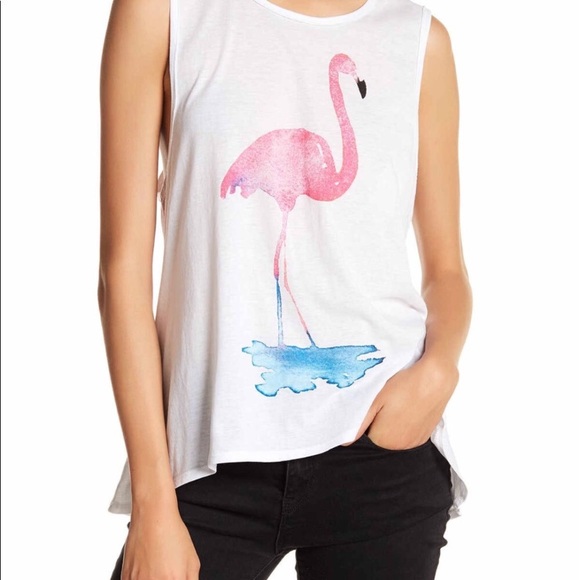 🆕 Watercolor Flamingo Chaser Tank - Picture 2 of 2