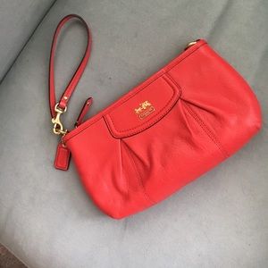 Red coach wristlet