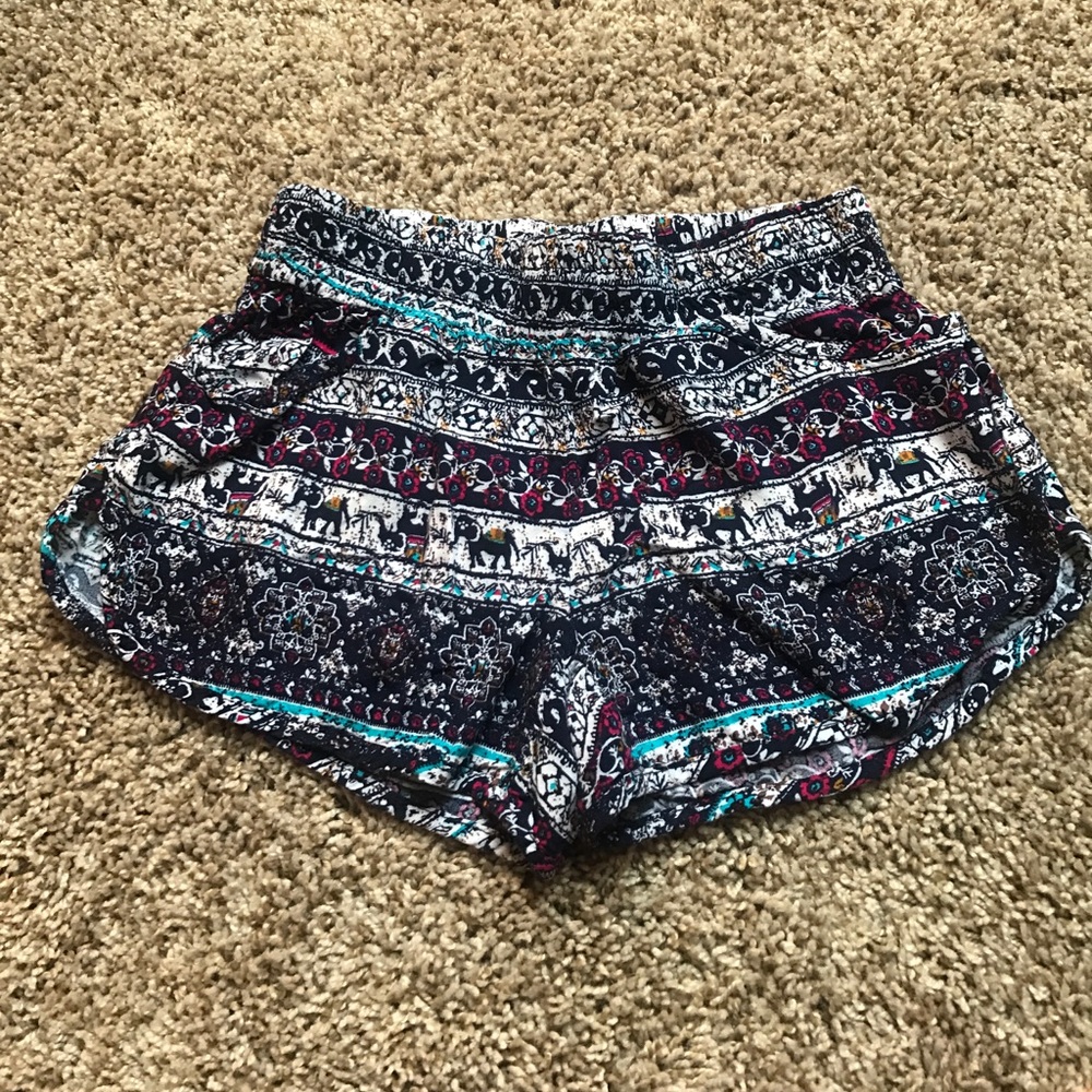 Elephant Patterned Shorts