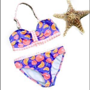 👙Jantzen girls Fruity Bow Back Bikini Size 10👙