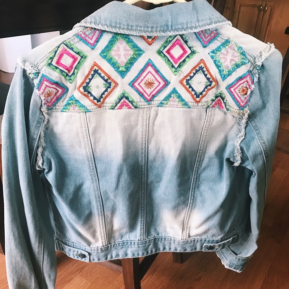 Embroidered denim jacket