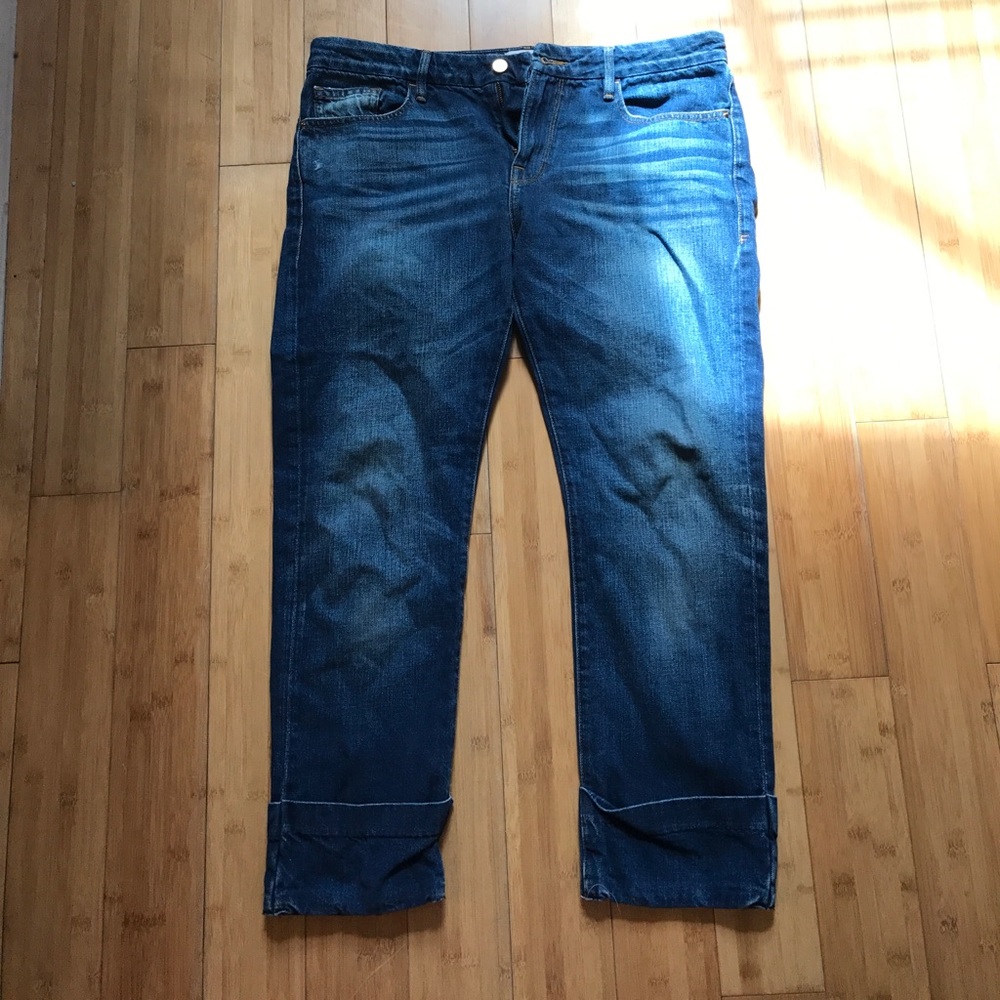 Frame Denim Le Grand Garçon cuffed Jean.