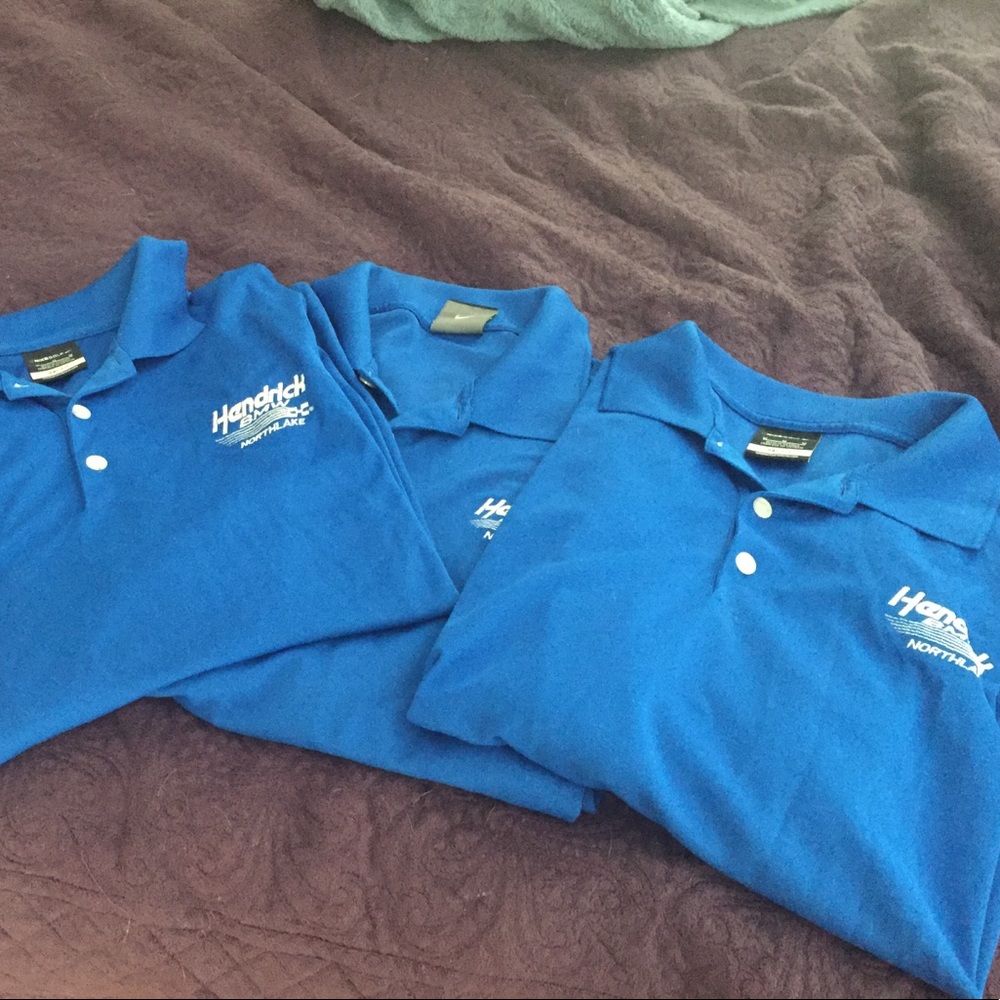 Set of three Nike golf shirts