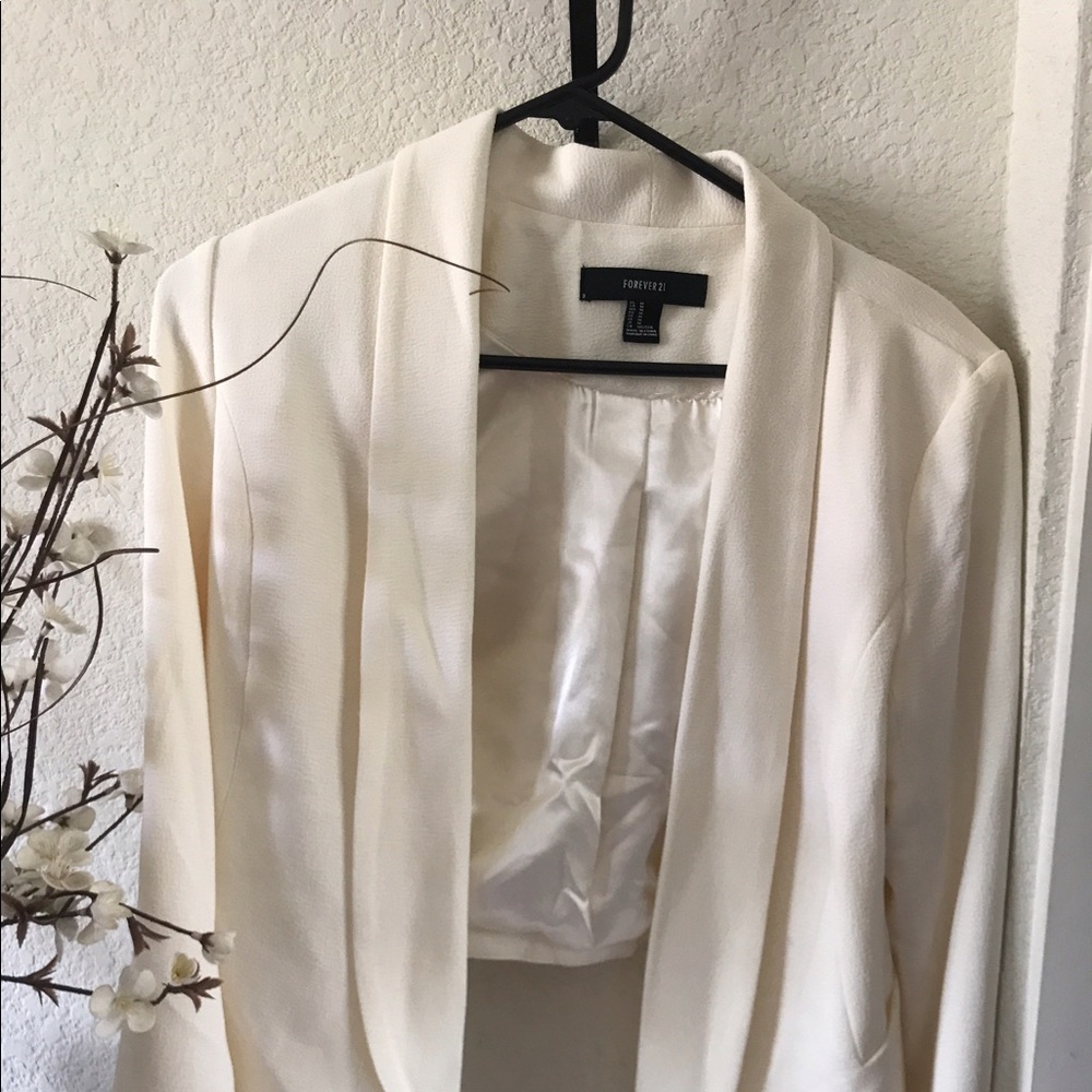 Forever 21 white/cream blazer