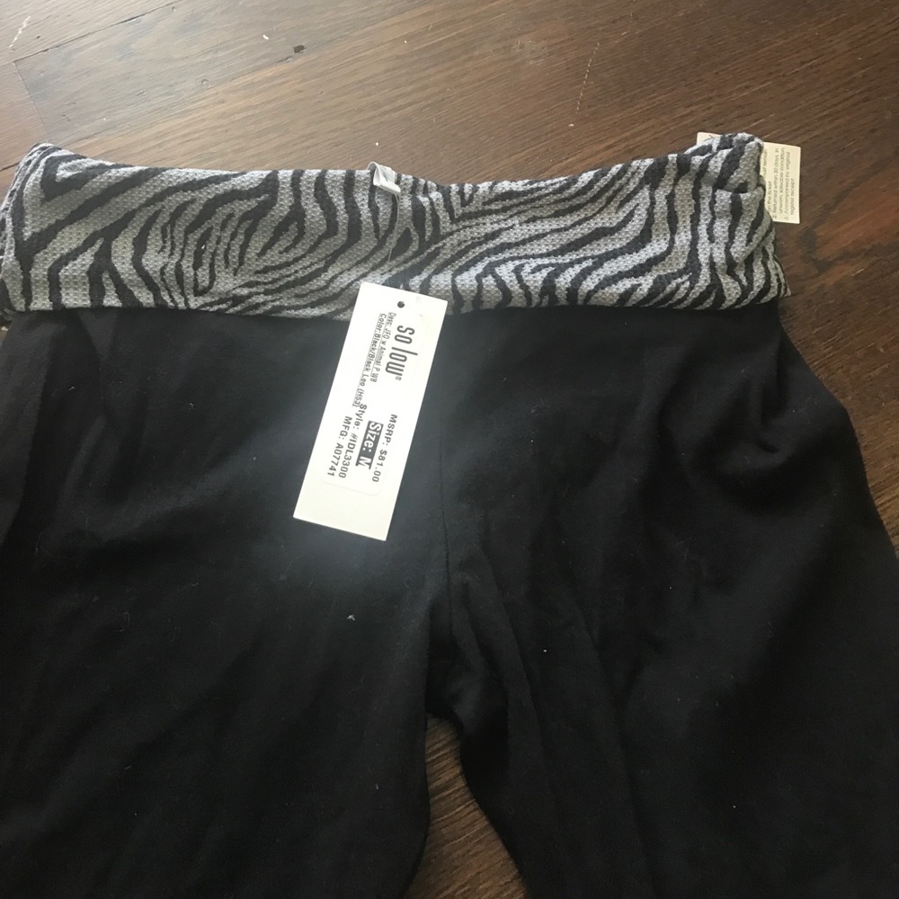 price drop!! NWT solow pants! zebra fold over