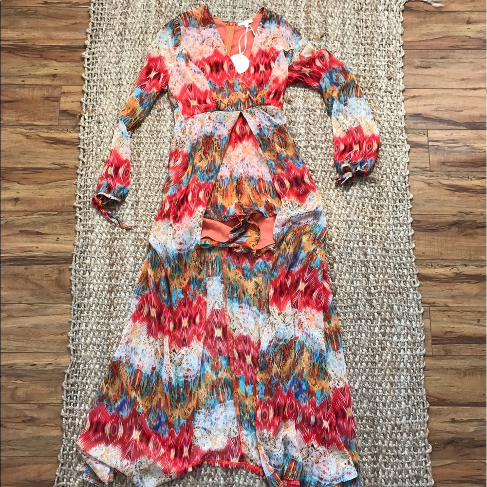 Luxxel Orange Multi-print Romper Size S