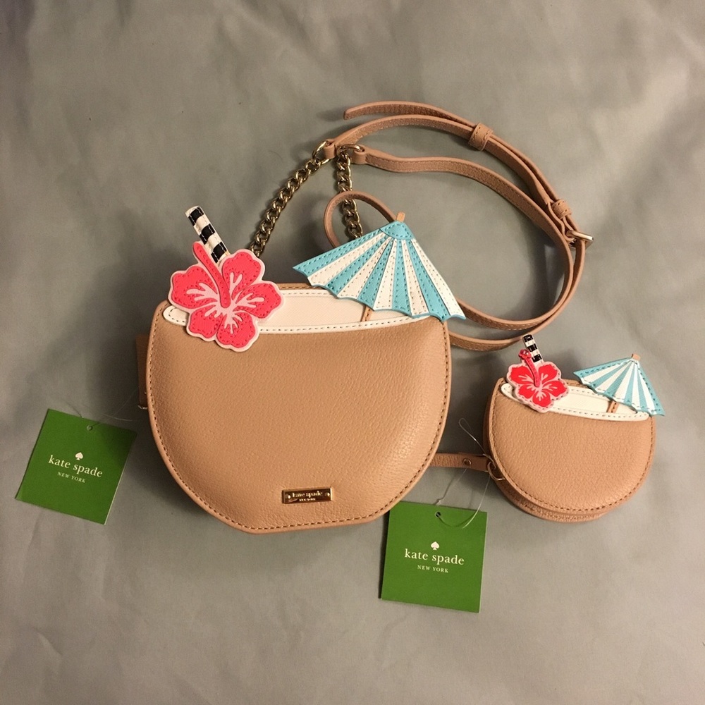 Kate Spade Coconut Drink Crossbody and Coin Purse