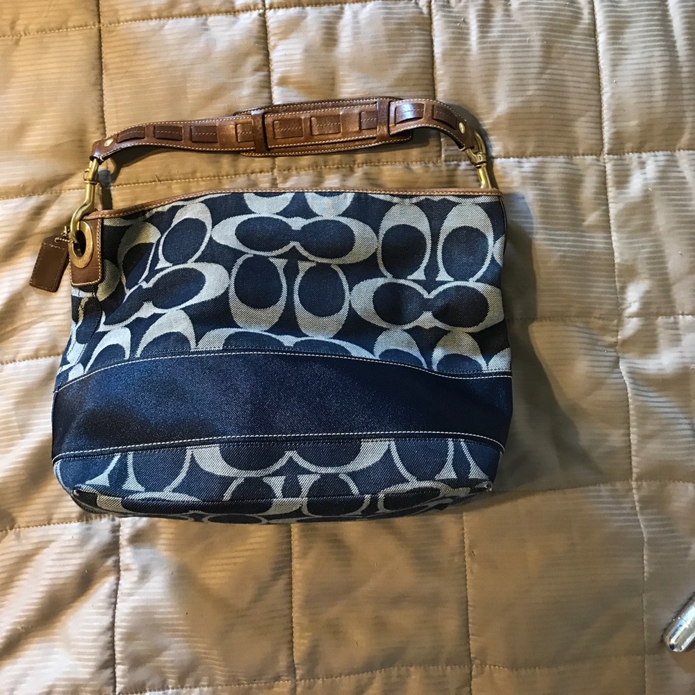 Denim Coach bucket bag. Price Firm!