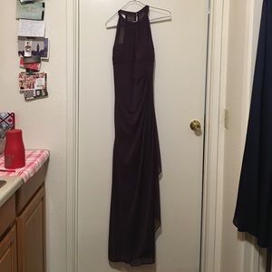 Floor length, purple dress