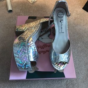 Jeffrey Campbell Iridescent platform sandals
