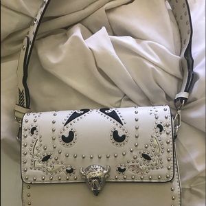 Studded Silver Bull purse