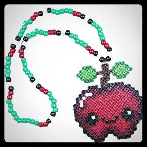 Kandi Perler Necklace - Apple