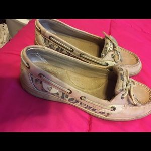 Cheetah sperry shoes