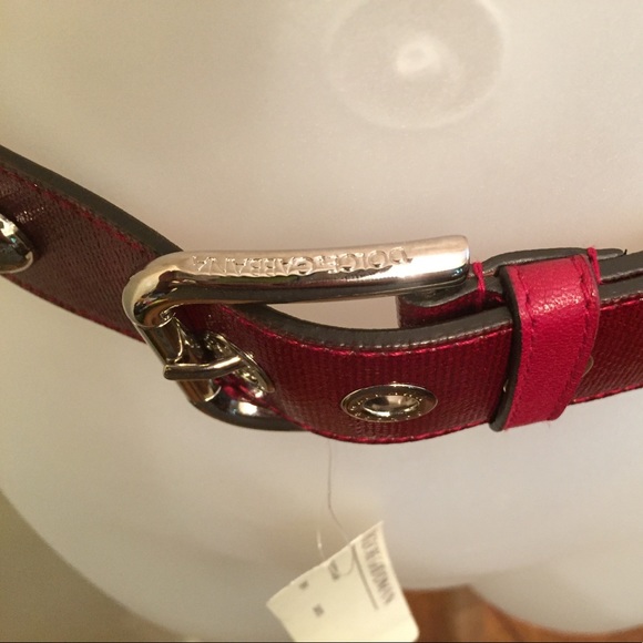 Dolce & Gabana burgundy belt main image 6