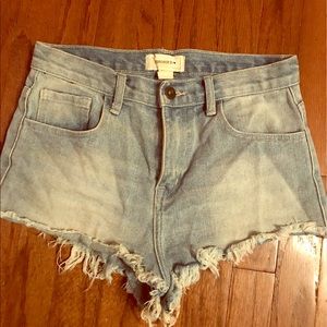 Blue jean shorts