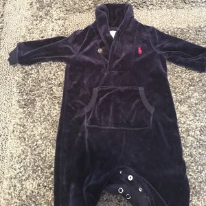 Ralph Lauren's velour infant onsie