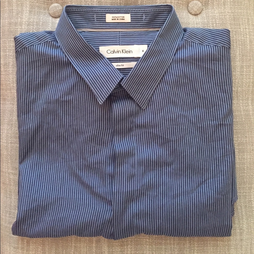 Calvin Klein | Blue-striped Button Down