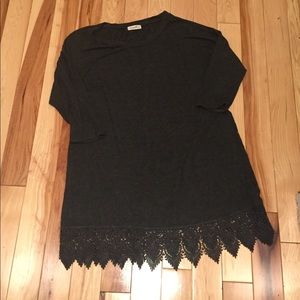 Emerald tunic lace top