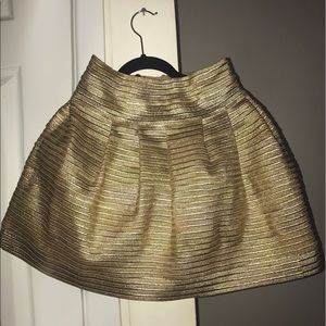 Lm Lulu Gabanna Gold Structured Bell Bubble Skirt