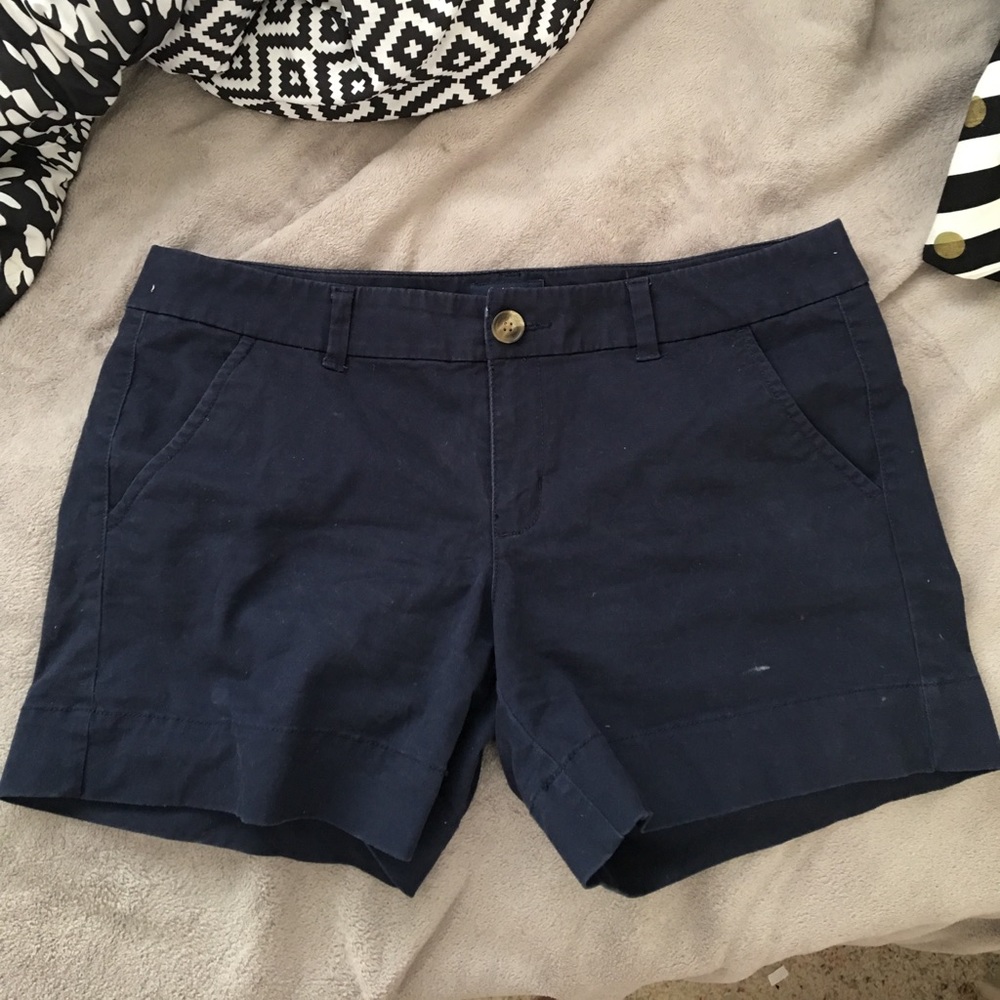 Navy khaki material shorts